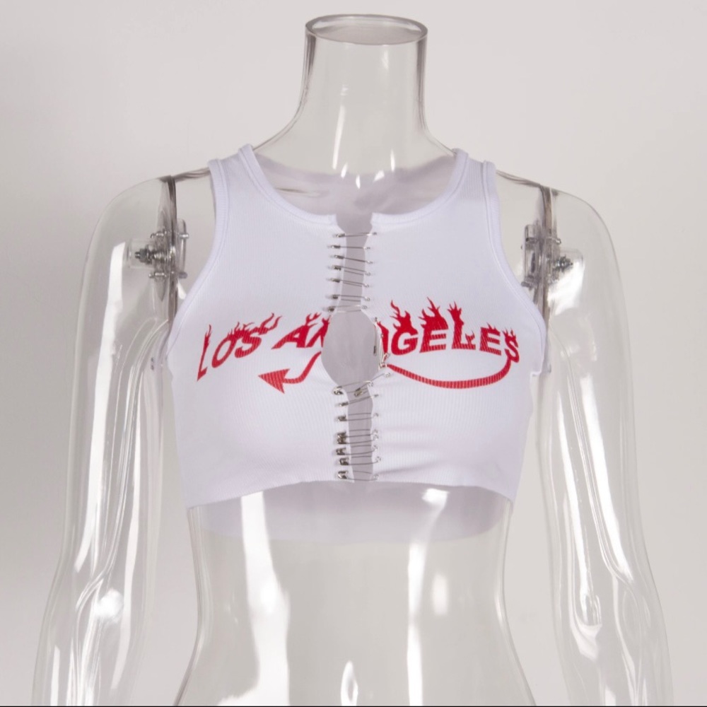 Pinned Crop Top - Picture 2 of 3
